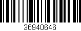 Código de barras (EAN, GTIN, SKU, ISBN): '36940646'