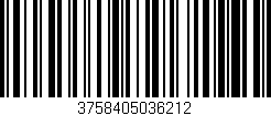 Código de barras (EAN, GTIN, SKU, ISBN): '3758405036212'