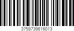 Código de barras (EAN, GTIN, SKU, ISBN): '3759739816013'