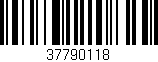 Código de barras (EAN, GTIN, SKU, ISBN): '37790118'