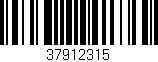 Código de barras (EAN, GTIN, SKU, ISBN): '37912315'