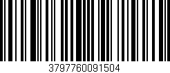 Código de barras (EAN, GTIN, SKU, ISBN): '3797760091504'