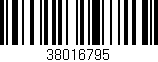 Código de barras (EAN, GTIN, SKU, ISBN): '38016795'