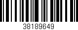 Código de barras (EAN, GTIN, SKU, ISBN): '38189649'