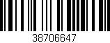 Código de barras (EAN, GTIN, SKU, ISBN): '38706647'