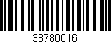 Código de barras (EAN, GTIN, SKU, ISBN): '38780016'