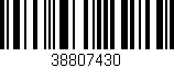 Código de barras (EAN, GTIN, SKU, ISBN): '38807430'