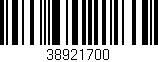 Código de barras (EAN, GTIN, SKU, ISBN): '38921700'