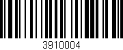 Código de barras (EAN, GTIN, SKU, ISBN): '3910004'