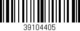 Código de barras (EAN, GTIN, SKU, ISBN): '39104405'