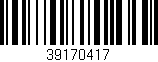 Código de barras (EAN, GTIN, SKU, ISBN): '39170417'