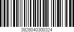 Código de barras (EAN, GTIN, SKU, ISBN): '3928040300324'