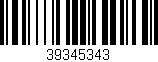 Código de barras (EAN, GTIN, SKU, ISBN): '39345343'