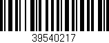 Código de barras (EAN, GTIN, SKU, ISBN): '39540217'