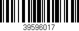 Código de barras (EAN, GTIN, SKU, ISBN): '39596017'