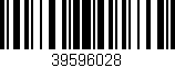 Código de barras (EAN, GTIN, SKU, ISBN): '39596028'