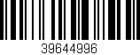 Código de barras (EAN, GTIN, SKU, ISBN): '39644996'