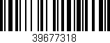 Código de barras (EAN, GTIN, SKU, ISBN): '39677318'