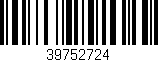Código de barras (EAN, GTIN, SKU, ISBN): '39752724'