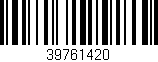 Código de barras (EAN, GTIN, SKU, ISBN): '39761420'