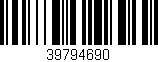 Código de barras (EAN, GTIN, SKU, ISBN): '39794690'