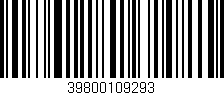 Código de barras (EAN, GTIN, SKU, ISBN): '39800109293'