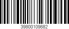 Código de barras (EAN, GTIN, SKU, ISBN): '39800109682'