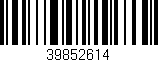 Código de barras (EAN, GTIN, SKU, ISBN): '39852614'