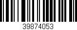 Código de barras (EAN, GTIN, SKU, ISBN): '39874053'