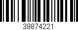 Código de barras (EAN, GTIN, SKU, ISBN): '39874221'
