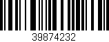 Código de barras (EAN, GTIN, SKU, ISBN): '39874232'