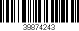 Código de barras (EAN, GTIN, SKU, ISBN): '39874243'