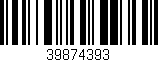 Código de barras (EAN, GTIN, SKU, ISBN): '39874393'