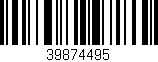 Código de barras (EAN, GTIN, SKU, ISBN): '39874495'