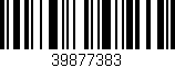 Código de barras (EAN, GTIN, SKU, ISBN): '39877383'