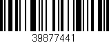 Código de barras (EAN, GTIN, SKU, ISBN): '39877441'