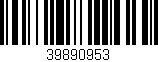Código de barras (EAN, GTIN, SKU, ISBN): '39890953'