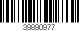 Código de barras (EAN, GTIN, SKU, ISBN): '39890977'