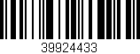 Código de barras (EAN, GTIN, SKU, ISBN): '39924433'