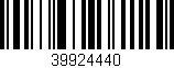 Código de barras (EAN, GTIN, SKU, ISBN): '39924440'