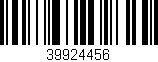 Código de barras (EAN, GTIN, SKU, ISBN): '39924456'