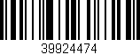 Código de barras (EAN, GTIN, SKU, ISBN): '39924474'