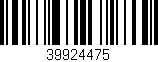 Código de barras (EAN, GTIN, SKU, ISBN): '39924475'