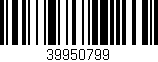 Código de barras (EAN, GTIN, SKU, ISBN): '39950799'