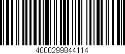 Código de barras (EAN, GTIN, SKU, ISBN): '4000299844114'