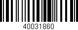 Código de barras (EAN, GTIN, SKU, ISBN): '40031860'
