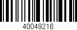 Código de barras (EAN, GTIN, SKU, ISBN): '40049216'