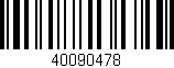 Código de barras (EAN, GTIN, SKU, ISBN): '40090478'