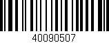 Código de barras (EAN, GTIN, SKU, ISBN): '40090507'