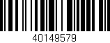 Código de barras (EAN, GTIN, SKU, ISBN): '40149579'